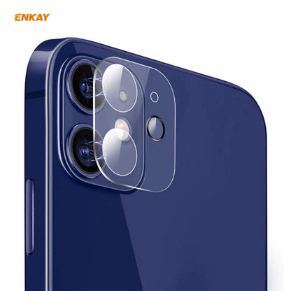 Pour iPhone 12 mini ENKAY Hat-Prince Film de protection en verre trempé 9H pour objectif de caméra arrière, couverture complète