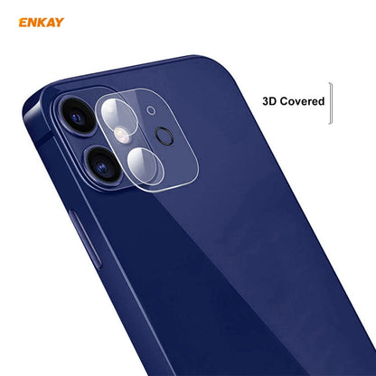 Pour iPhone 12 mini ENKAY Hat-Prince Film de protection en verre trempé 9H pour objectif de caméra arrière, couverture complète