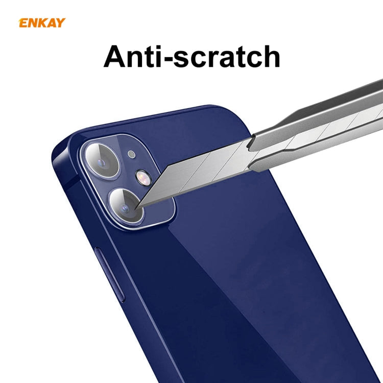 Pour iPhone 12 mini ENKAY Hat-Prince Film de protection en verre trempé 9H pour objectif de caméra arrière, couverture complète