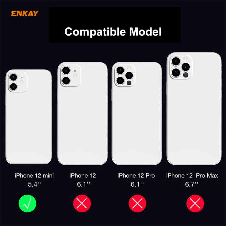 Pour iPhone 12 mini ENKAY Hat-Prince Film de protection en verre trempé 9H pour objectif de caméra arrière, couverture complète