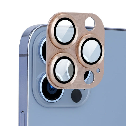 Pour iPhone 13 Pro / 13 Pro Max ENKAY Cache Objectif d'Appareil Photo en Alliage d'Aluminium + Verre Trempé (Rose Doré)
