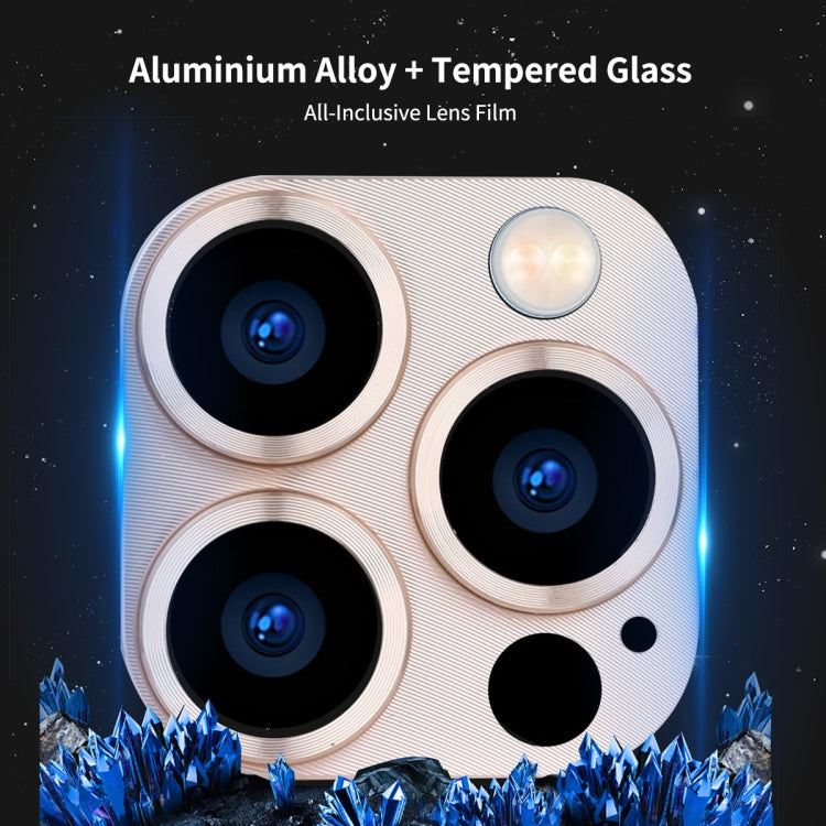 For iPhone 13 Pro / 13 Pro Max ENKAY Aluminium Alloy + Tempered Glass Camera Lens Cover (Rose Gold)