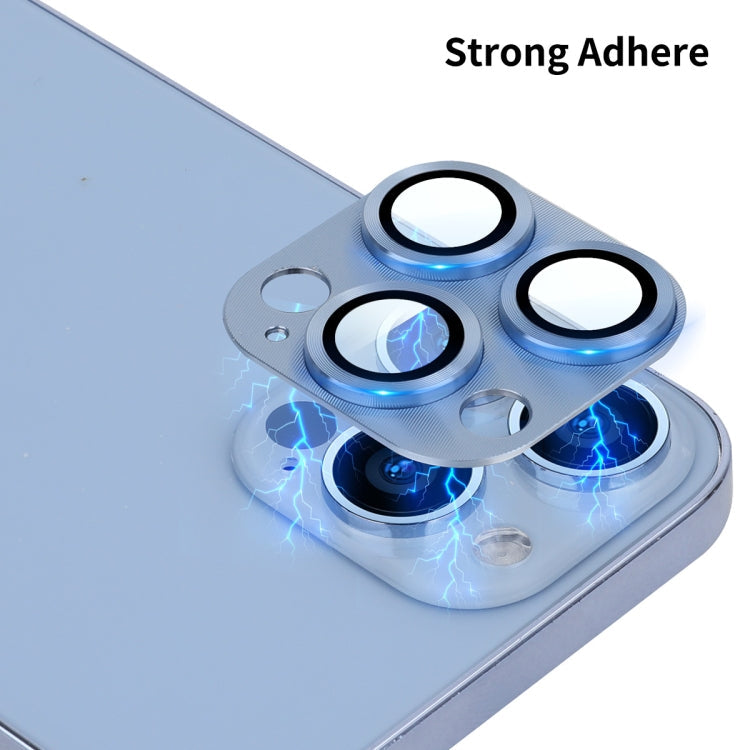 Pour iPhone 13 Pro / 13 Pro Max Cache d'objectif d'appareil photo ENKAY en alliage d'aluminium + verre trempé (argent)