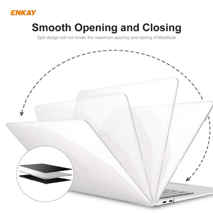 ENKAY 3 in 1 Crystal Laptop Protective Case + US Version TPU Keyboard Film + Anti-dust Plugs Set for MacBook Pro 13.3 inch A1706 / A1989 / A2159 (with Touch Bar)(Green)