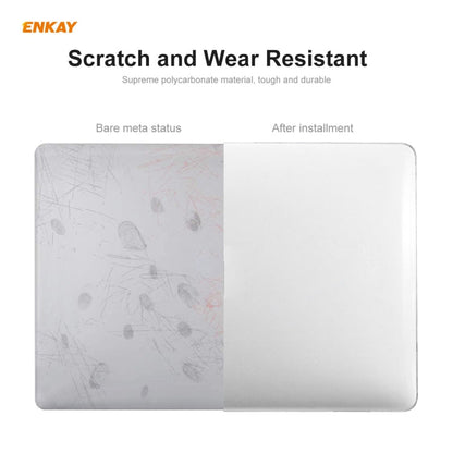 ENKAY 3 in 1 Crystal Laptop Protective Case + US Version TPU Keyboard Film + Anti-dust Plugs Set for MacBook Pro 13.3 inch A1706 / A1989 / A2159 (with Touch Bar)(Green)