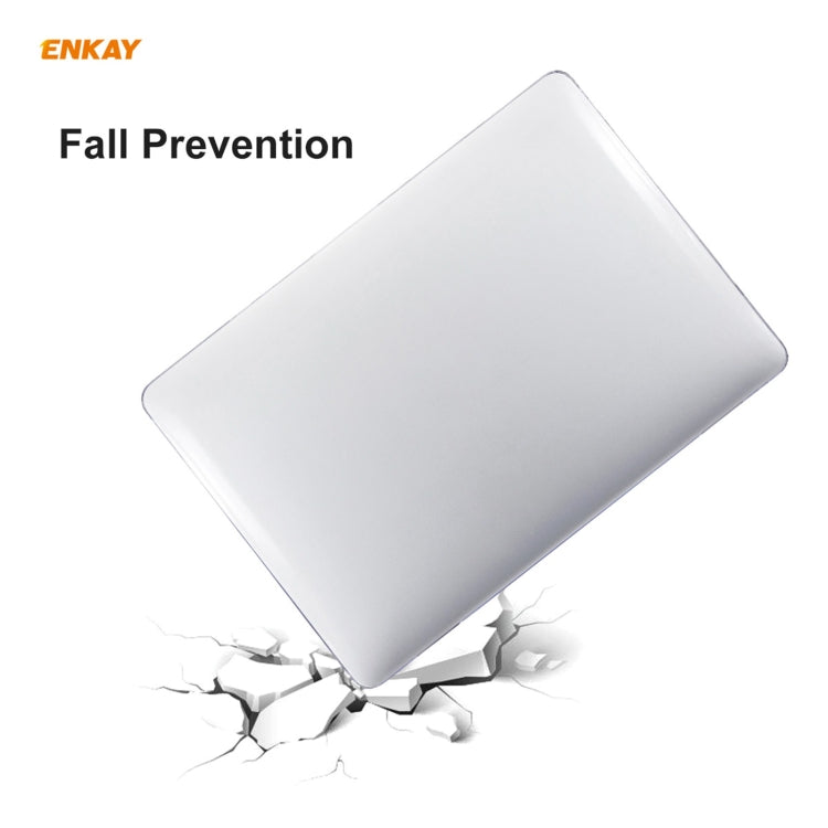 ENKAY 3 in 1 Crystal Laptop Protective Case + US Version TPU Keyboard Film + Anti-dust Plugs Set for MacBook Pro 13.3 inch A1706 / A1989 / A2159 (with Touch Bar)(Green)
