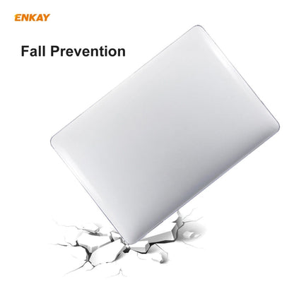 ENKAY 3 in 1 Crystal Laptop Protective Case + US Version TPU Keyboard Film + Anti-dust Plugs Set for MacBook Pro 13.3 inch A1706 / A1989 / A2159 (with Touch Bar)(Green)