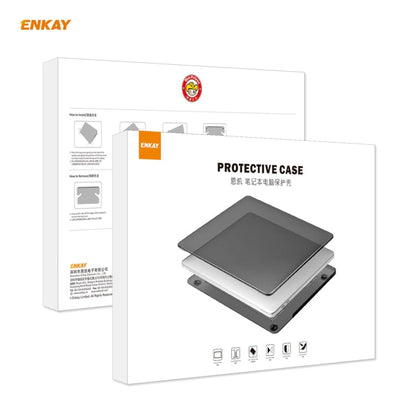 ENKAY 3 in 1 Matte Laptop Protective Case + US Version TPU Keyboard Film + Anti-dust Plugs Set for MacBook Air 13.3 inch A2179 & A2337 (2020)(Light Blue)