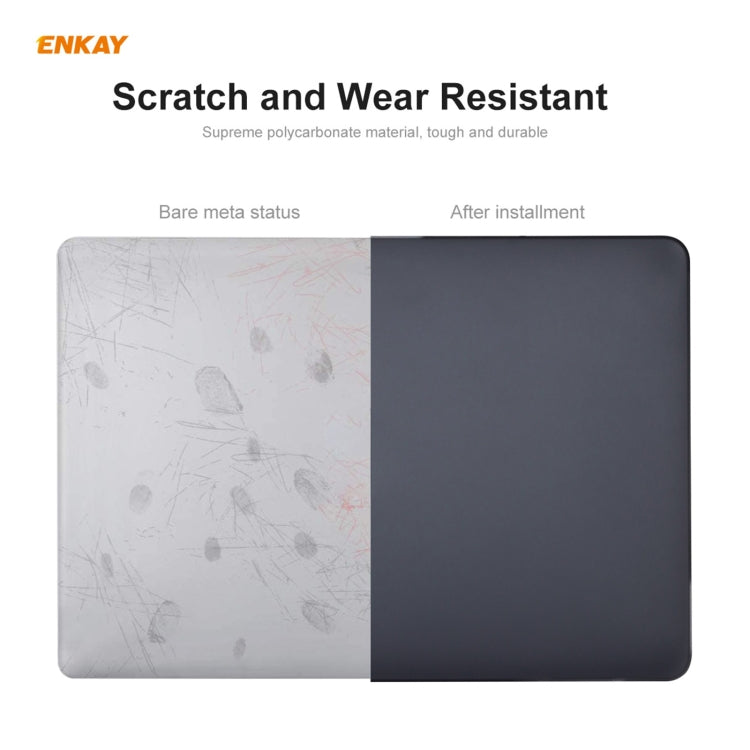 ENKAY 3 in 1 Matte Laptop Protective Case + US Version TPU Keyboard Film + Anti-dust Plugs Set for MacBook Air 13.3 inch A2179 & A2337 (2020)(Light Blue)