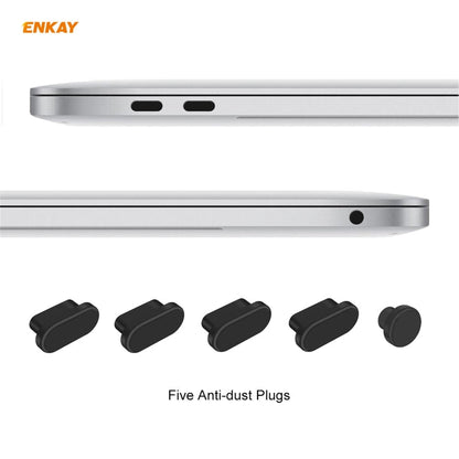 ENKAY 3 in 1 Matte Laptop Protective Case + US Version TPU Keyboard Film + Anti-dust Plugs Set for MacBook Air 13.3 inch A2179 & A2337 (2020)(Light Blue)