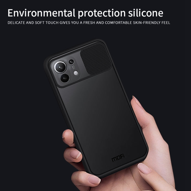 For Xiaomi Mi 11 MOFI Xing Dun Series Translucent Frosted PC + TPU Privacy Anti-glare Shockproof All-inclusive Protective Case(Green)