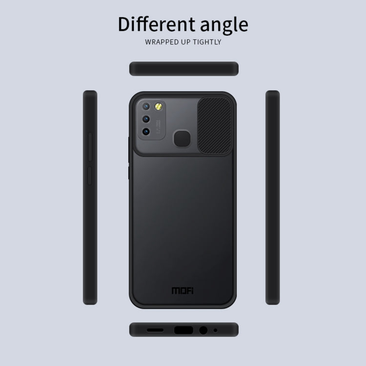 For Infinix Smart 5 X657 / Hot 10 Lite MOFI Xing Dun Series Translucent Frosted PC + TPU Privacy Anti-glare Shockproof All-inclusive Protective Case(Black)