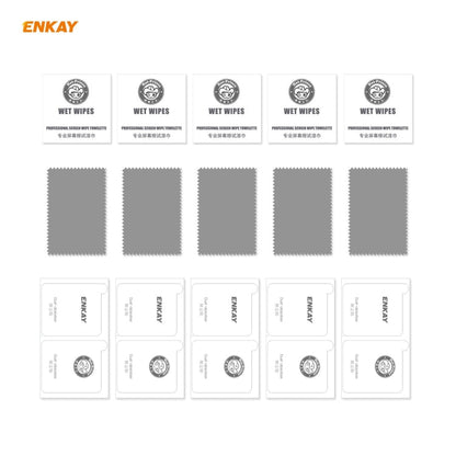 For OnePlus 9 5 PCS ENKAY Hat-Prince Anti-drop Full Glue Tempered Glass Full Screen Film Anti-fall Protector