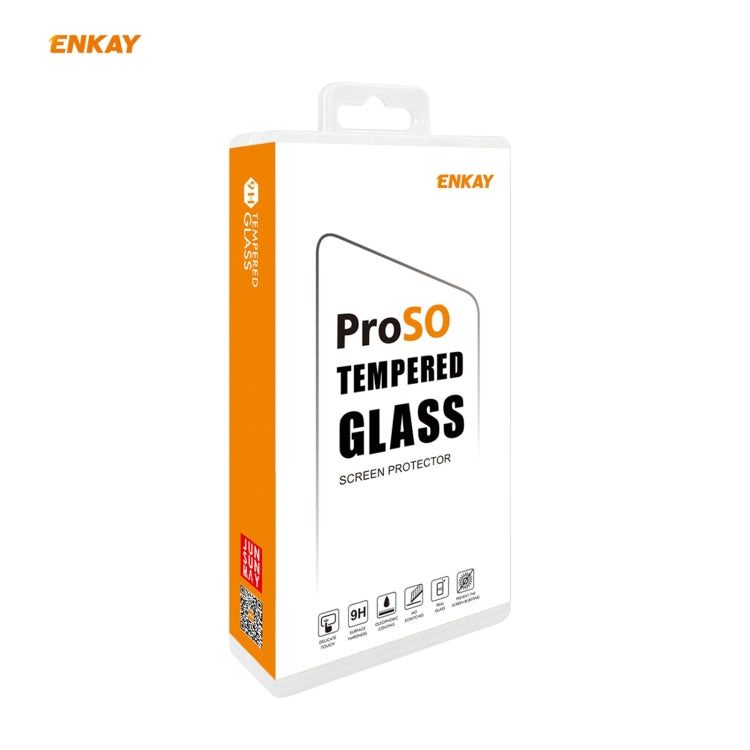 For OnePlus 9 5 PCS ENKAY Hat-Prince Anti-drop Full Glue Tempered Glass Full Screen Film Anti-fall Protector