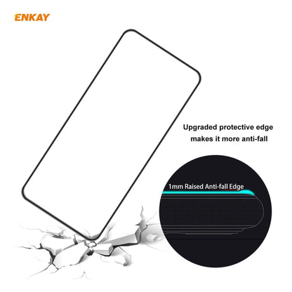 Pour OnePlus 9R 2 PIÈCES ENKAY Hat-Prince Film de protection d'écran complet en verre trempé anti-chute avec colle intégrale