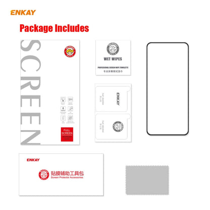 For OnePlus 9 ENKAY Hat-Prince Anti-drop Full Glue Tempered Glass Full Screen Film Anti-fall Protector