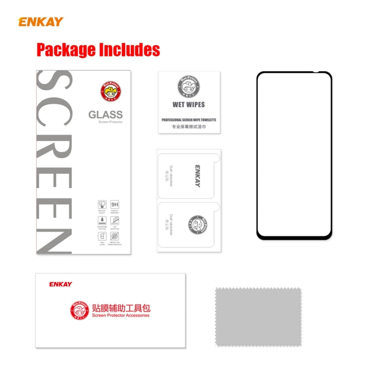 For Xiaomi Poco M3 Pro / Redmi Note 10 5G ENKAY Hat-Prince Full Glue 0.26mm 9H 2.5D Tempered Glass Full Coverage Film