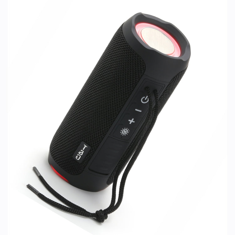 T&G TG227 Outdoor Portable Waterproof Bluetooth Music Speaker with LED Support FM / TF / USB(Black)