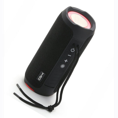 T&G TG227 Outdoor Portable Waterproof Bluetooth Music Speaker with LED Support FM / TF / USB(Black)