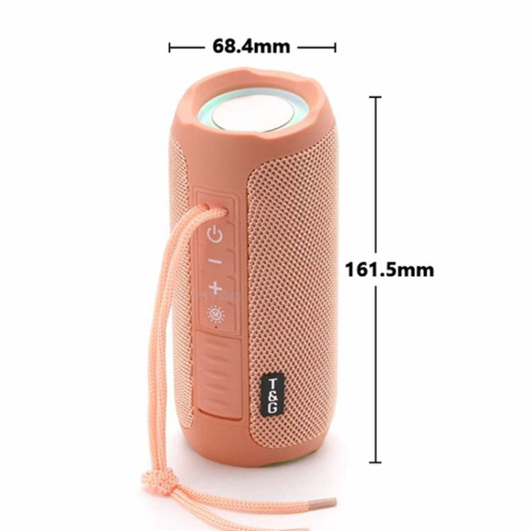 T&G TG227 Outdoor Portable Waterproof Bluetooth Music Speaker with LED Support FM / TF / USB(Black)