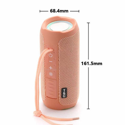 T&G TG227 Outdoor Portable Waterproof Bluetooth Music Speaker with LED Support FM / TF / USB(Black)