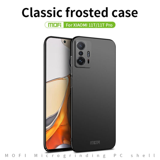 For Xiaomi Mi 11T / 11T Pro MOFI Frosted PC Ultra-thin Hard Phone Case(Blue)
