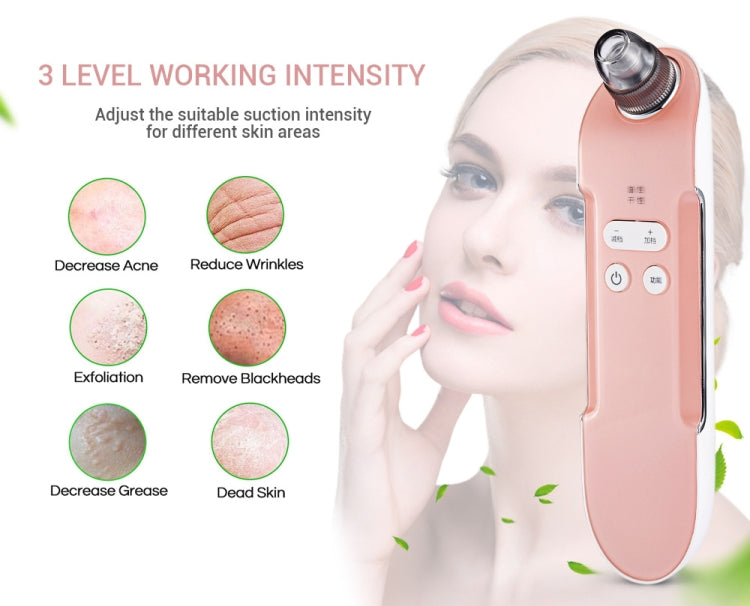 K-SKIN KD803A 3 Level Intensity Blackhead Removal Pore Cleaner Suction Rechargeable Black Spot Cleaner Facial Cleaning Machine