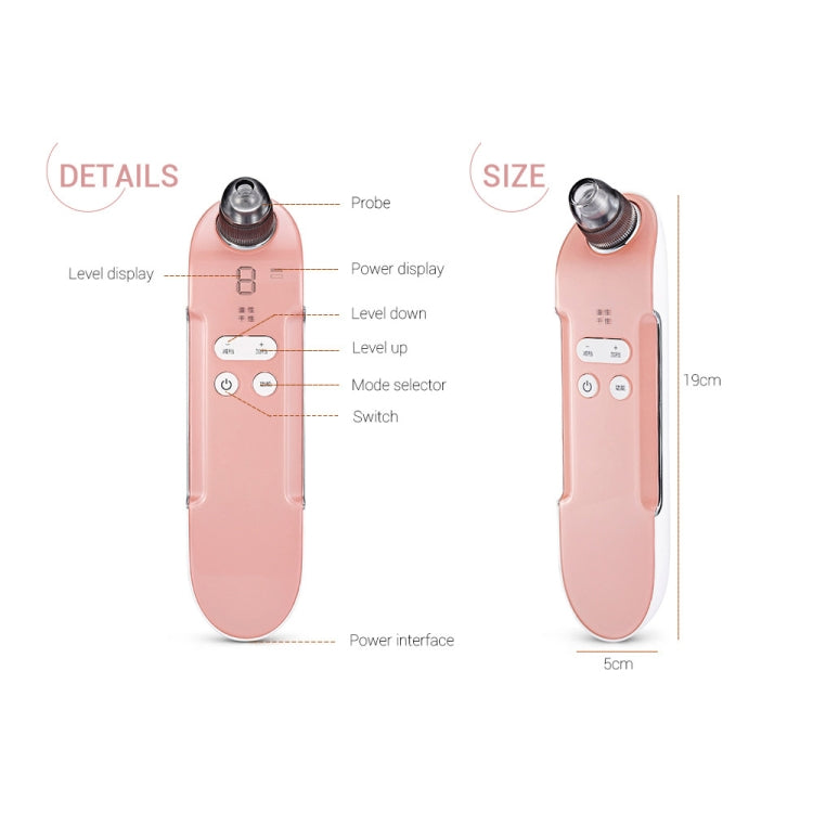 K-SKIN KD803A 3 Level Intensity Blackhead Removal Pore Cleaner Suction Rechargeable Black Spot Cleaner Facial Cleaning Machine