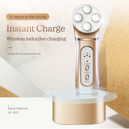 K-SKIN OP9910 Masseur Facial Anti-âge Raffermissant RF EMS pour Usage Domestique, Technologie EMS, 3 Niveaux Réglables, Anti-rides