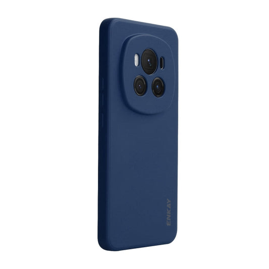 Pour l'étui de téléphone antichoc souple en silicone liquide ENKAY For Honor Magic6 (Bleu Foncé)