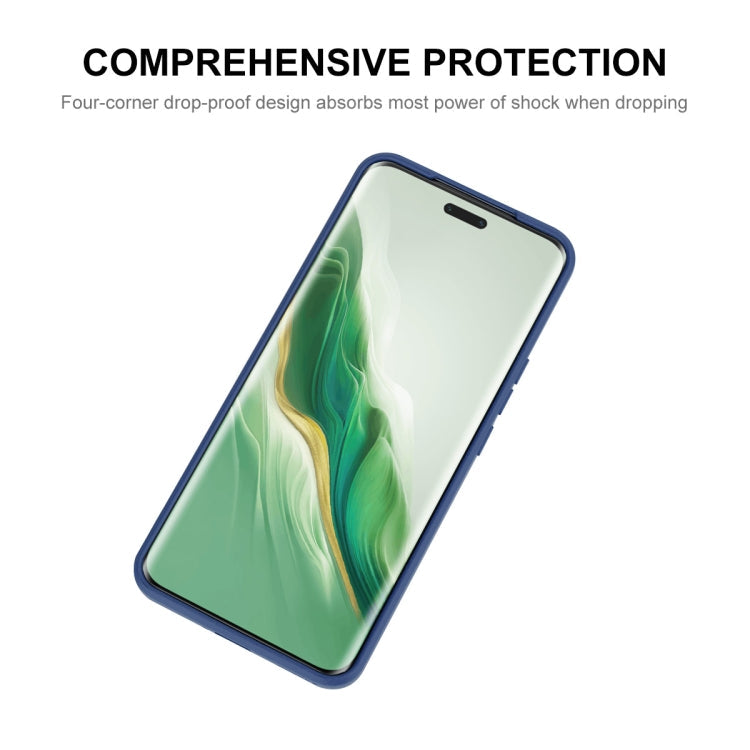 Pour Honor Magic6 Pro ENKAY Coque de téléphone en silicone liquide souple antichoc (noir)