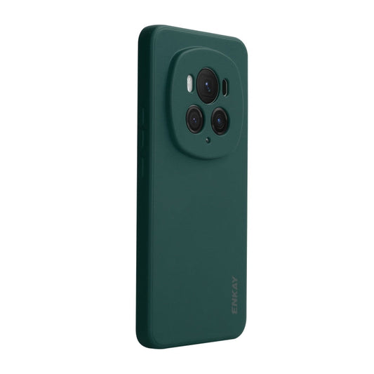 For Honor Magic6 Pro ENKAY Liquid Silicone Soft Shockproof Phone Case(Dark Green)