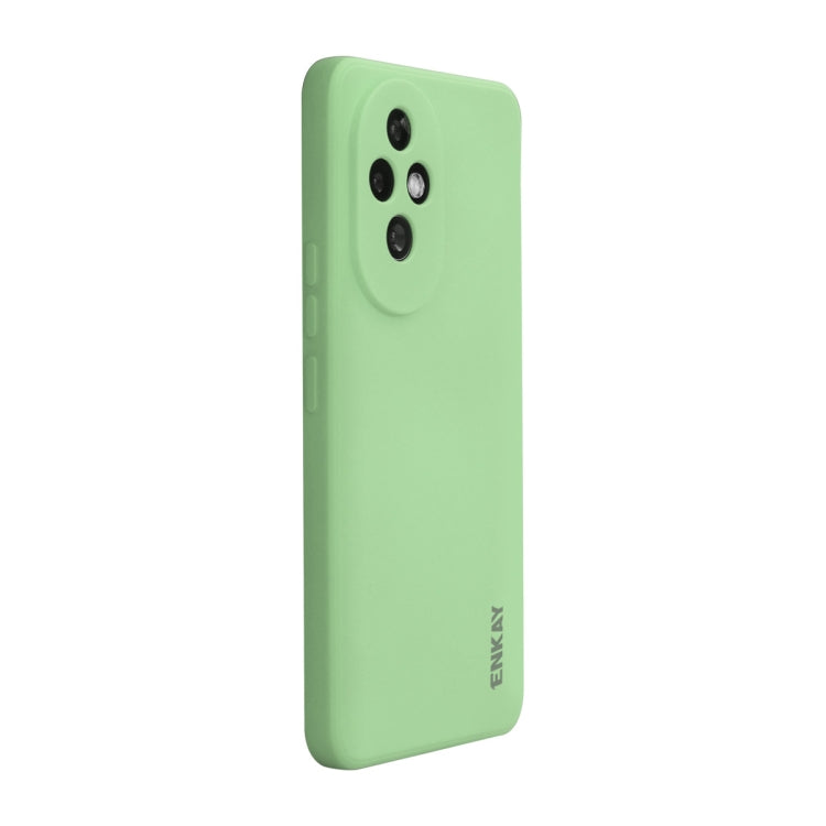 Coque de téléphone antichoc souple en silicone liquide ENKAY pour Honor 200 (Vert clair)