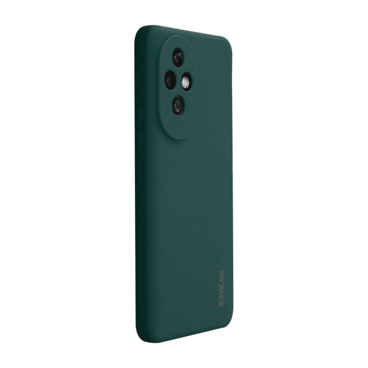 For Honor 200 Pro ENKAY Liquid Silicone Soft Shockproof Phone Case(Dark Green)