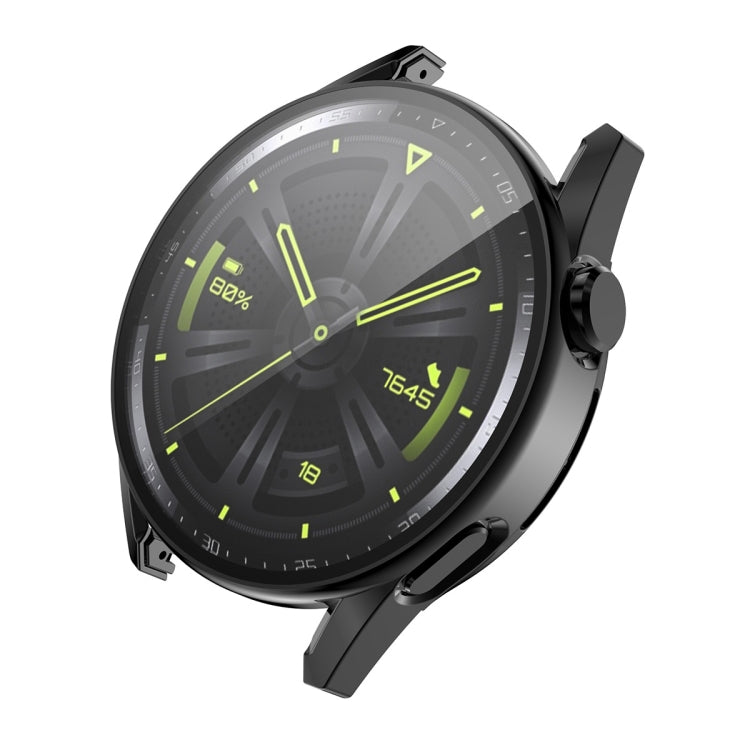 For Huawei Watch GT 3 42mm ENKAY PC Frame + Tempered Glass Protector Composite Case(Black)