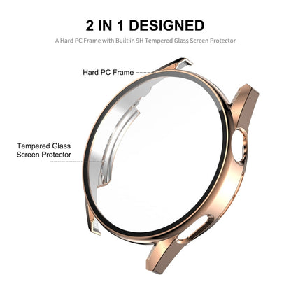 For Huawei Watch GT 3 46mm ENKAY PC Frame + Tempered Glass Protector Composite Case(Pink)