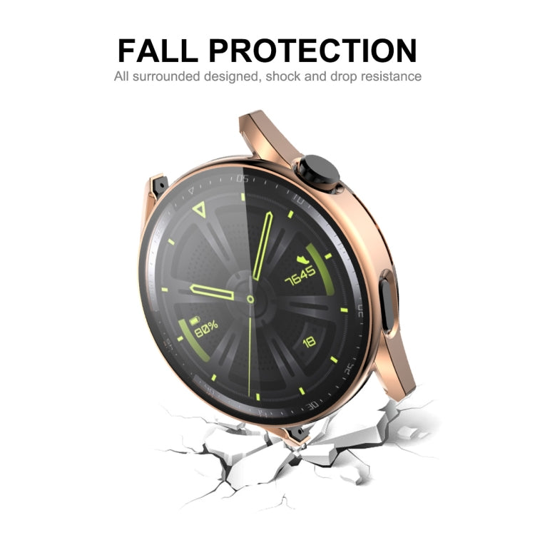 For Huawei Watch GT 3 46mm ENKAY PC Frame + Tempered Glass Protector Composite Case(Pink)