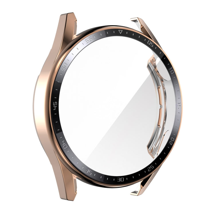 Pour Huawei Watch GT 3 46mm ENKAY Coque de protection PC + Verre trempé avec échelle (Or Rose)