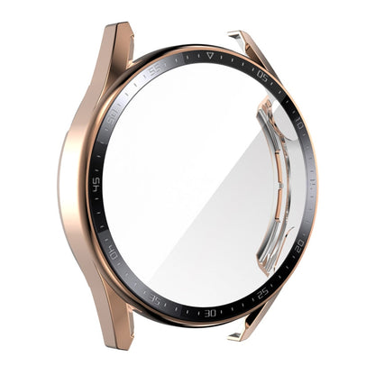 Pour Huawei Watch GT 3 46mm ENKAY Coque de protection PC + Verre trempé avec échelle (Or Rose)