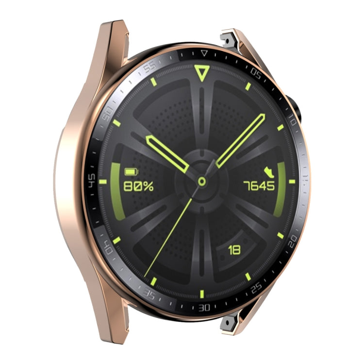 Pour Huawei Watch GT 3 46mm ENKAY Coque de protection PC + Verre trempé avec échelle (Or Rose)