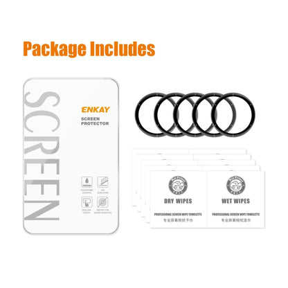 5 PCS Pour Garmin Venu 2 Plus ENKAY Hat-Prince Film Protecteur HD en PMMA avec Bord PC Souple à Couverture Complète 3D