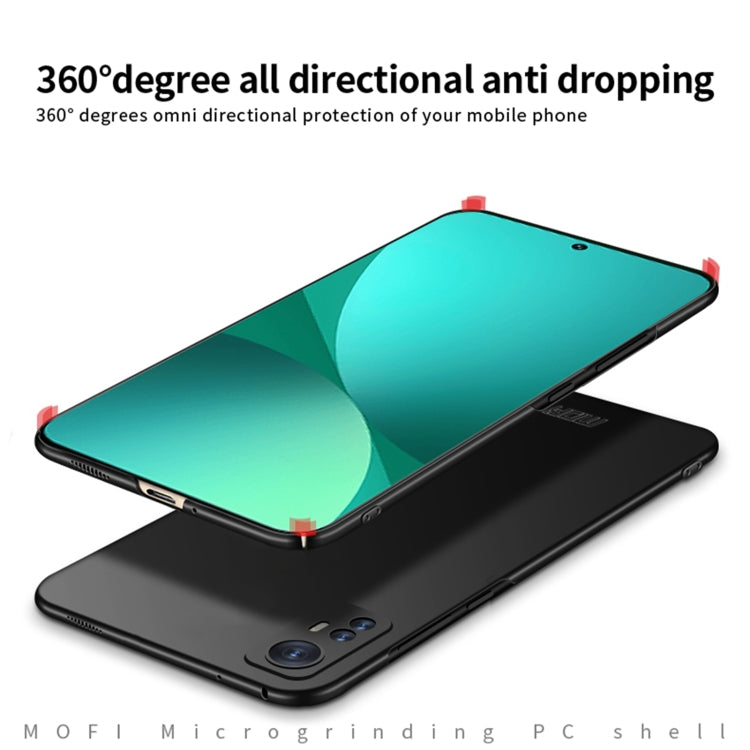 For Xiaomi 12 / 12X MOFI Frosted PC Ultra-thin Hard Phone Case(Black)