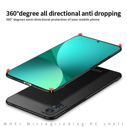 For Xiaomi 12 / 12X MOFI Frosted PC Ultra-thin Hard Phone Case(Black)