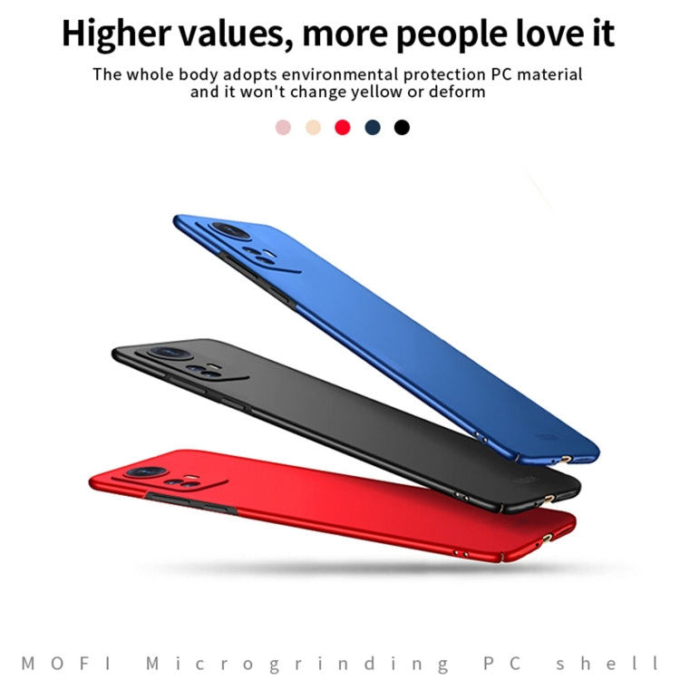 For Xiaomi 12 / 12X MOFI Frosted PC Ultra-thin Hard Phone Case(Black)