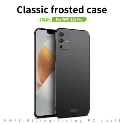 For vivo S12 Pro MOFI Frosted PC Ultra-thin Hard Phone Case(Black)