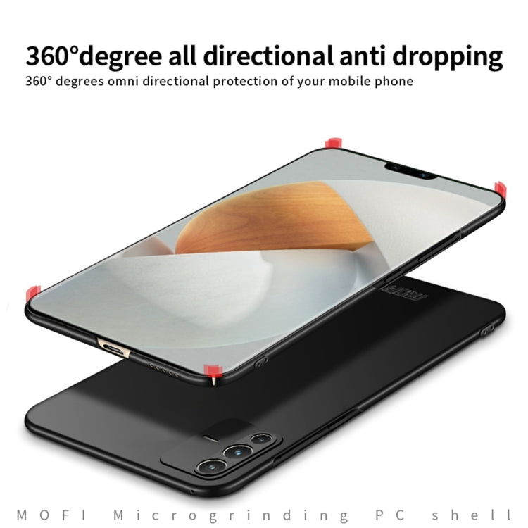 For vivo S12 Pro MOFI Frosted PC Ultra-thin Hard Phone Case(Black)