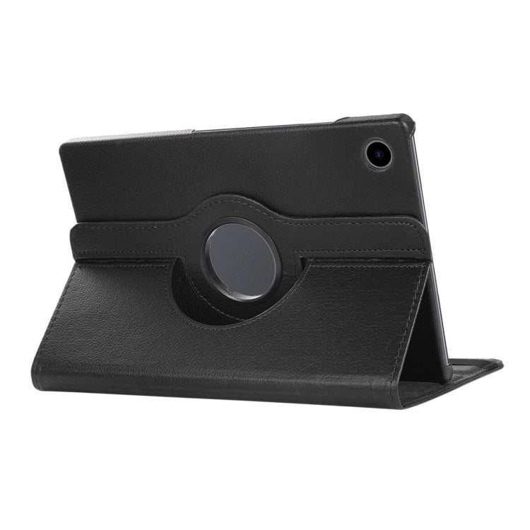 Pour Samsung Galaxy Tab A8 10.5 2021 X200/X205 Étui intelligent en cuir litchi ENKAY à rotation 360 degrés (Noir)