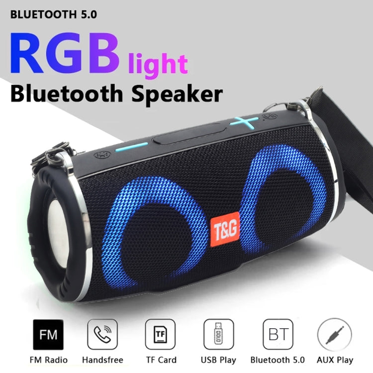 T&G TG642 RGB Light Waterproof  Portable Bluetooth Speaker Support FM / TF Card(Camouflage)