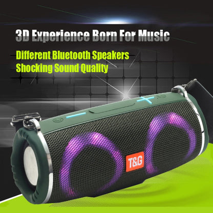 T&G TG642 RGB Light Waterproof  Portable Bluetooth Speaker Support FM / TF Card(Camouflage)