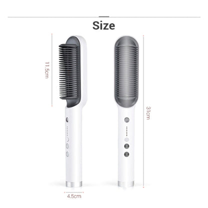 K-SKIN KD380 Lisseur Brosse Électrique Peigne Bigoudi Chauffage Céramique PTC, Prise UK (Noir)